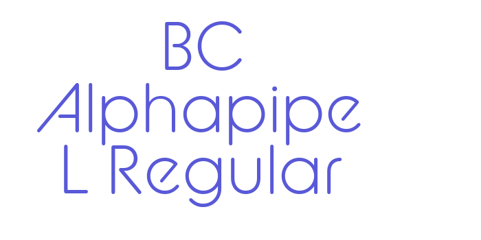 BC Alphapipe L Regular Font