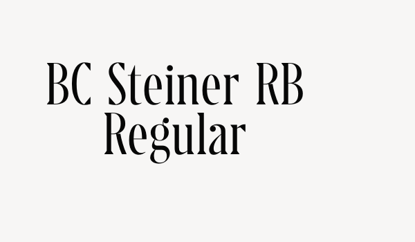 BC Steiner RB Regular Font