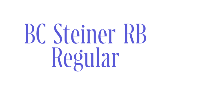 BC Steiner RB Regular Font Download