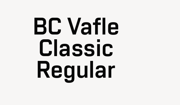 BC Vafle Classic Regular Font