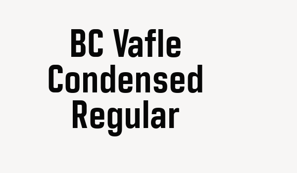 BC Vafle Condensed Regular Font