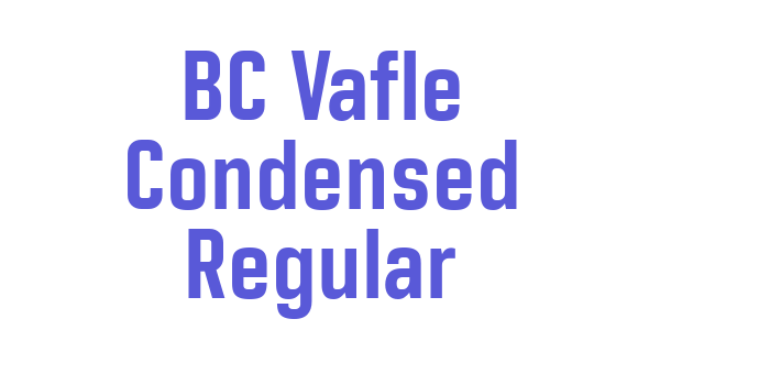 BC Vafle Condensed Regular Font Download