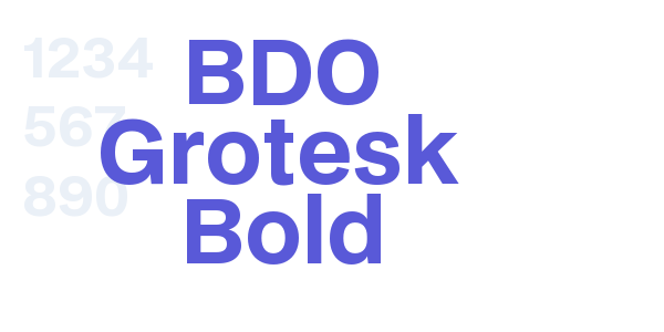 BDO Grotesk Bold font free