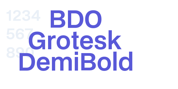 BDO Grotesk DemiBold font free