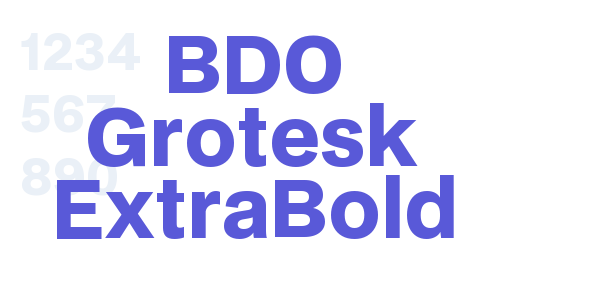 BDO Grotesk ExtraBold font free