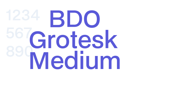 BDO Grotesk Medium font free