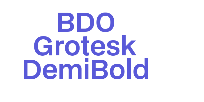 BDO Grotesk DemiBold Font Download