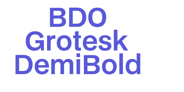 BDO Grotesk DemiBold Font