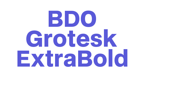 BDO Grotesk ExtraBold Font Download