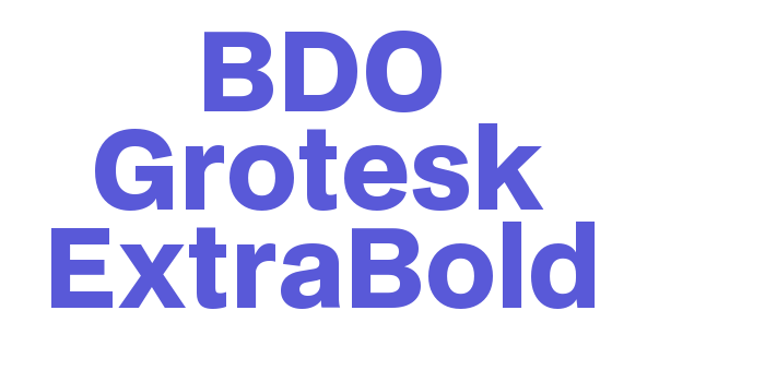 BDO Grotesk ExtraBold Font