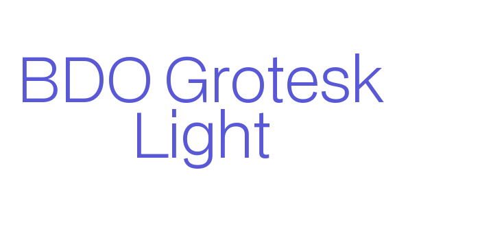 BDO Grotesk Light Font Download