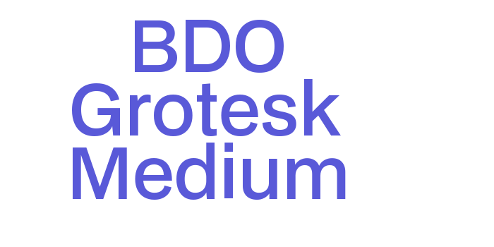 BDO Grotesk Medium Font