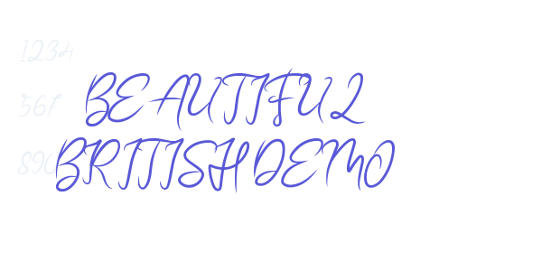 BEAUTIFUL BRITISH DEMO font free