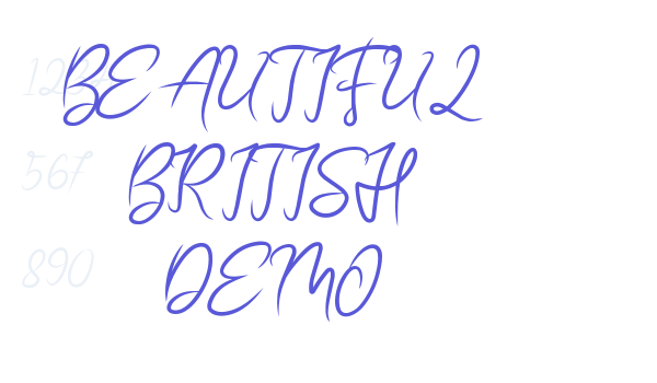 BEAUTIFUL BRITISH DEMO Font