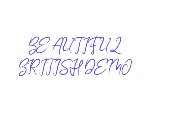 BEAUTIFUL BRITISH DEMO Font