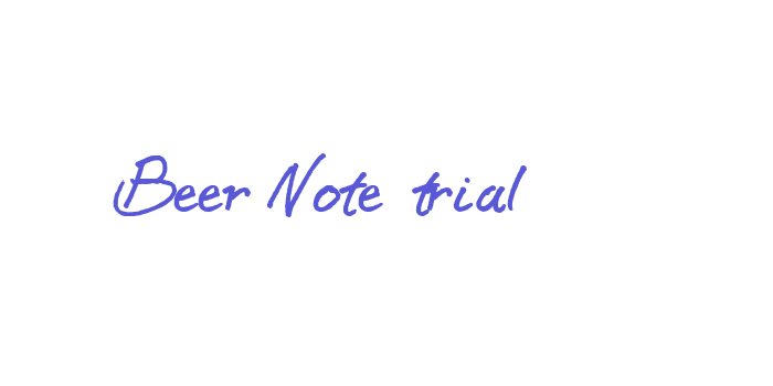 BEER NOTE  TRIAL Font Download