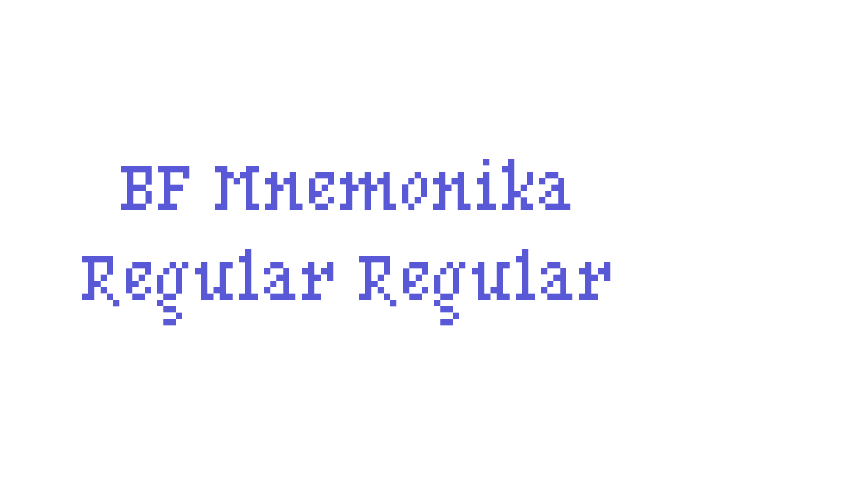 BF Mnemonika Regular Regular Font Download