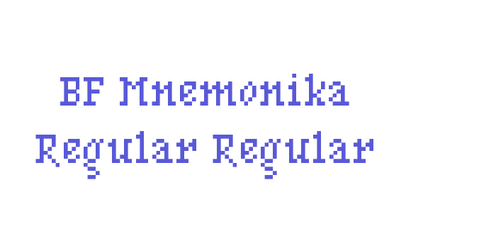 BF Mnemonika Regular Regular Font Download