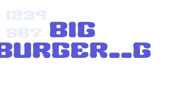 BIG BURGER__G font free