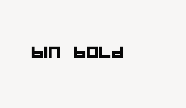 BIN Bold Font