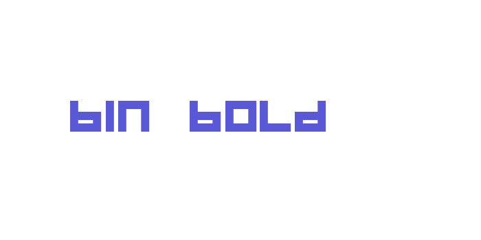 BIN Bold Font