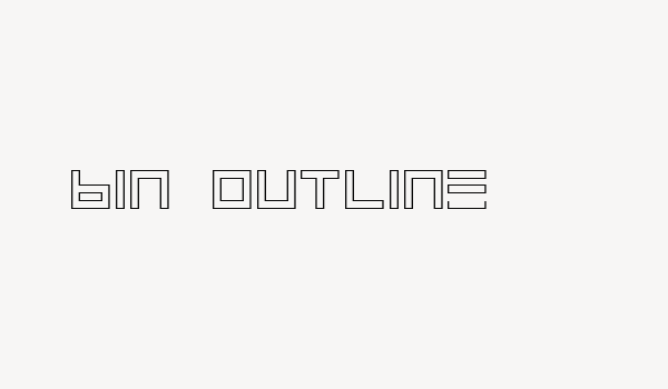 BIN Outline Font