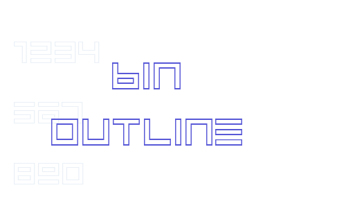 BIN Outline Font Download