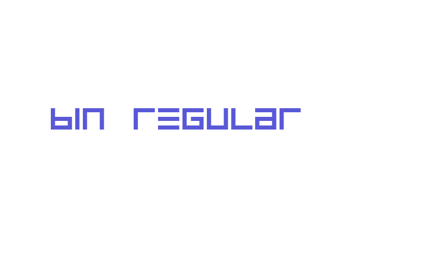 BIN Regular Font Download