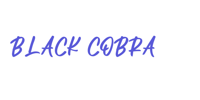 BLACK COBRA Font Download