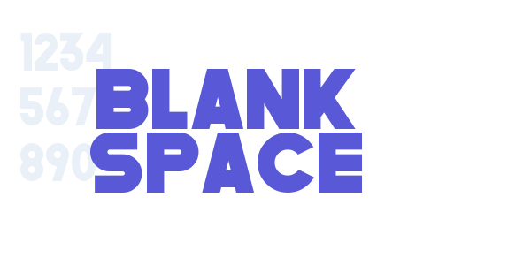 BLANK SPACE font free