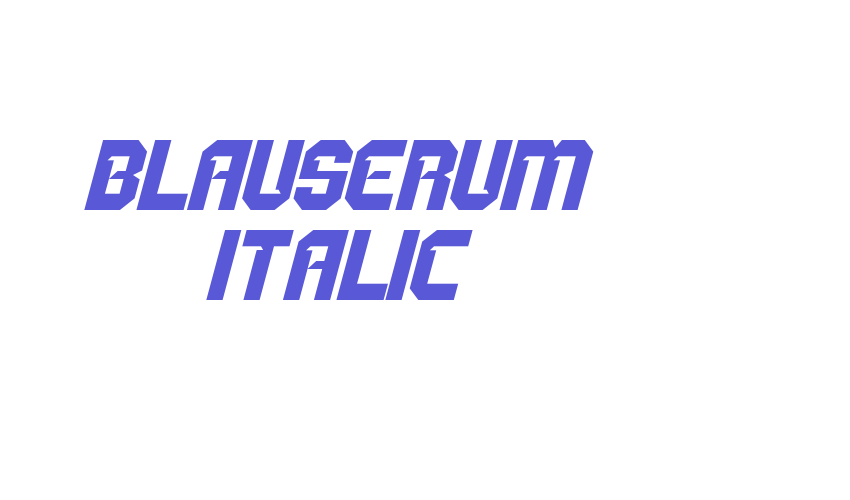 BLAUSERUM Italic Font Download