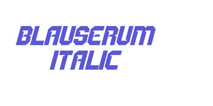 BLAUSERUM Italic Font Download