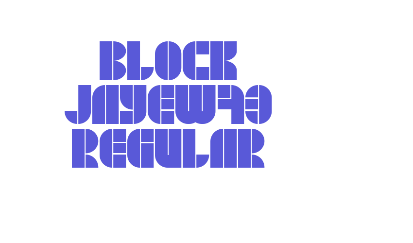 BLOCK JayeW73 Regular Font Download