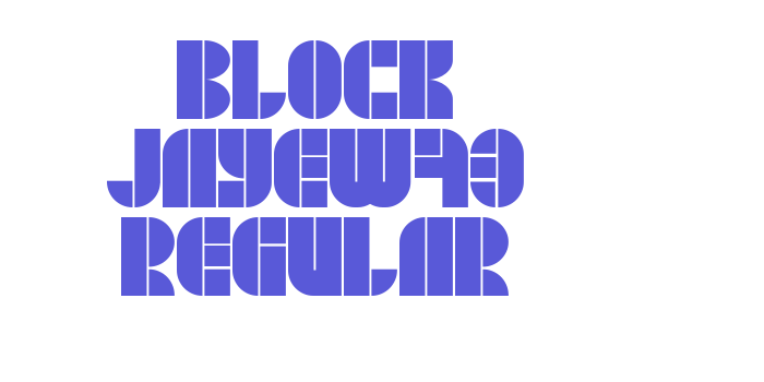 BLOCK JayeW73 Regular Font Download