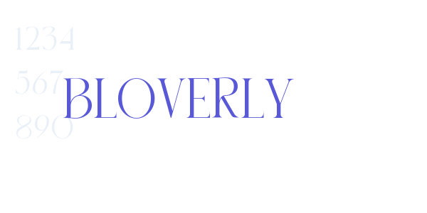 BLOVERLY font free