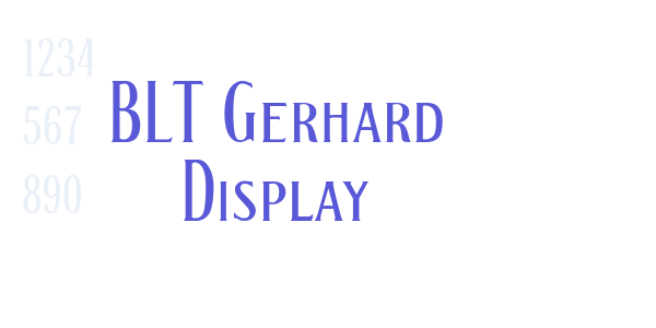 BLT Gerhard Display font free