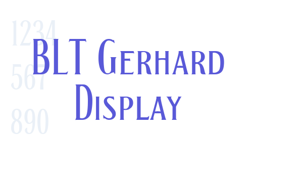 BLT Gerhard Display Font