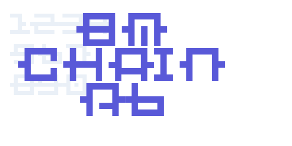 BM chain A6 font free