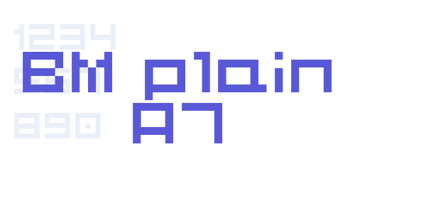 BM plain A7 font free