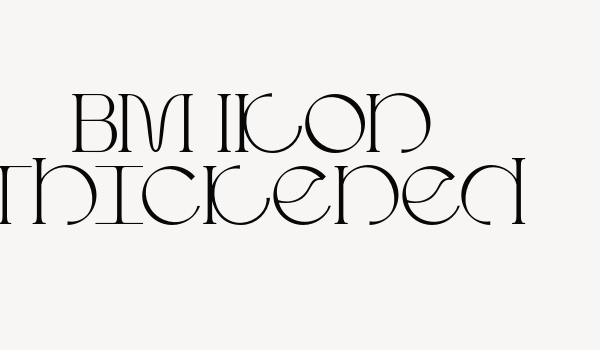 BM Ikon Thickened Font