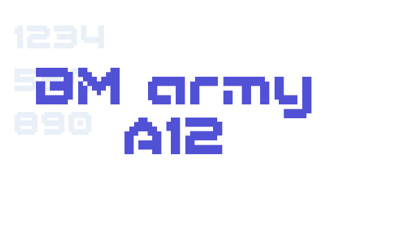 BM army A12 font download