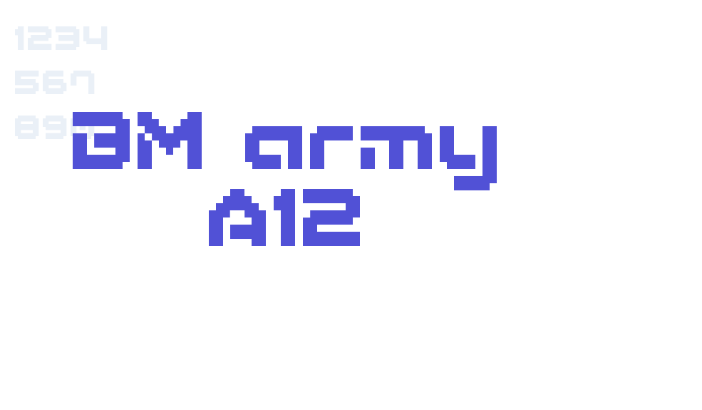 BM army A12-font-download