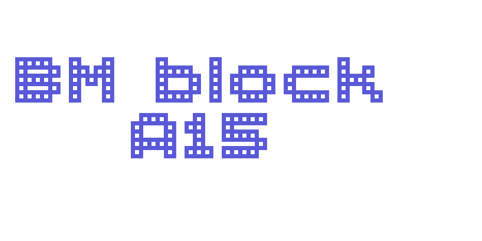 BM block A15 Font Download