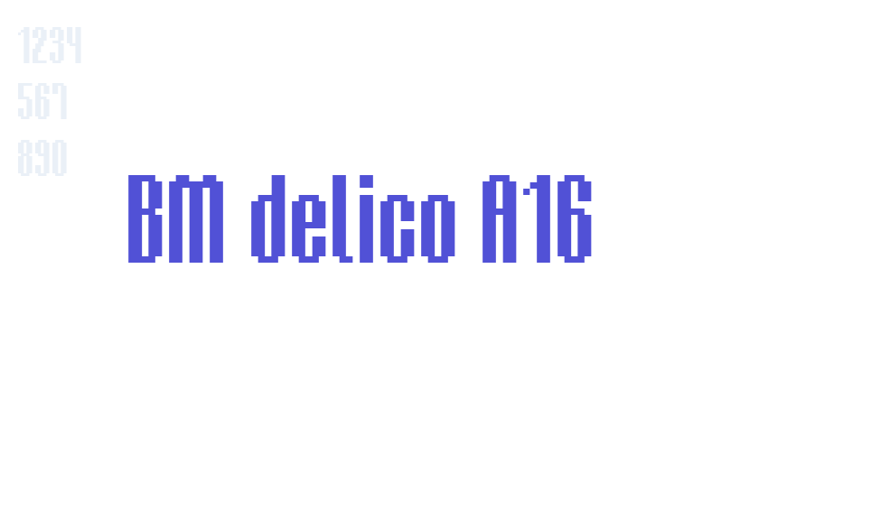 BM delico A16-font-download