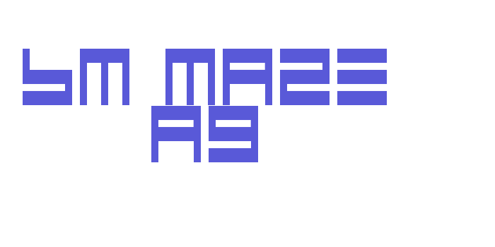 BM maze A9 Font Download