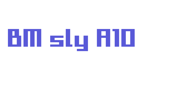 BM sly A10 Font Download