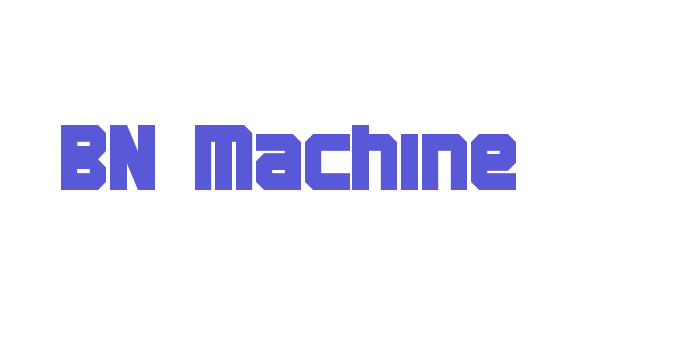 BN Machine Font Download