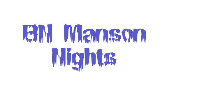 BN Manson Nights Font Download