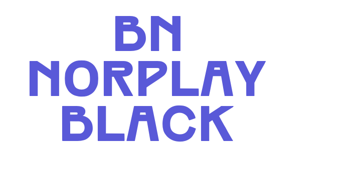 BN Norplay Black Font