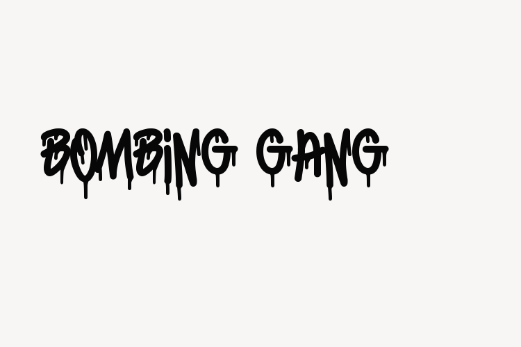 BOMBING GANG font download